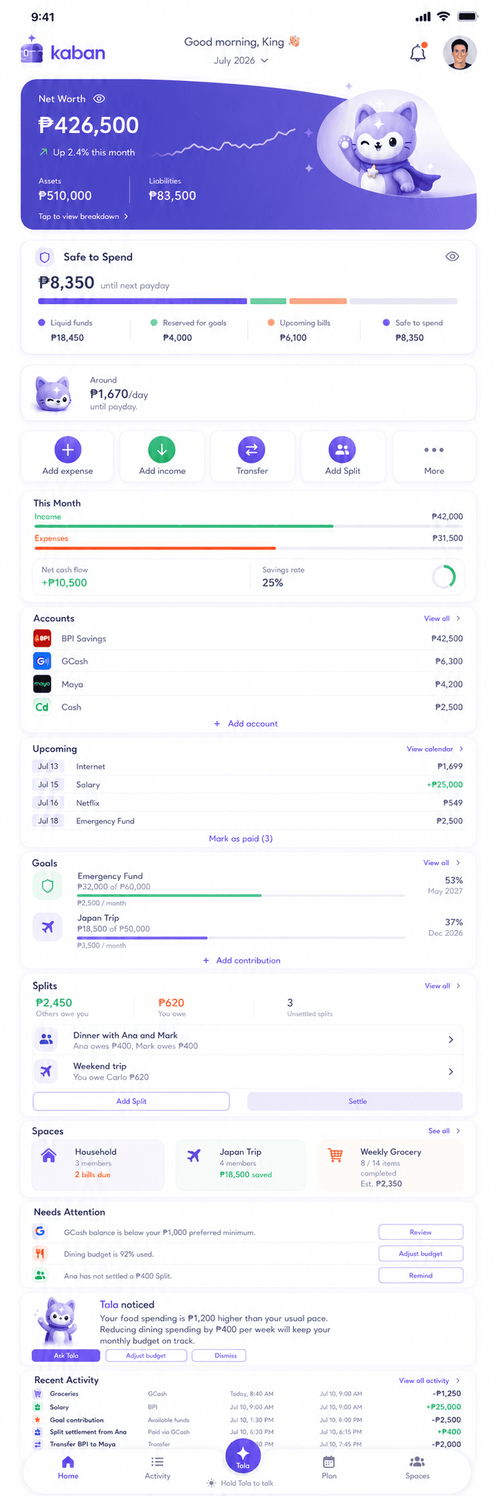 Kaban Treasury live application interface